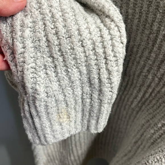 Debut Soft Gray Sweater Mock Neck Womens Small Drop Shoulder - Picture 14 of 15